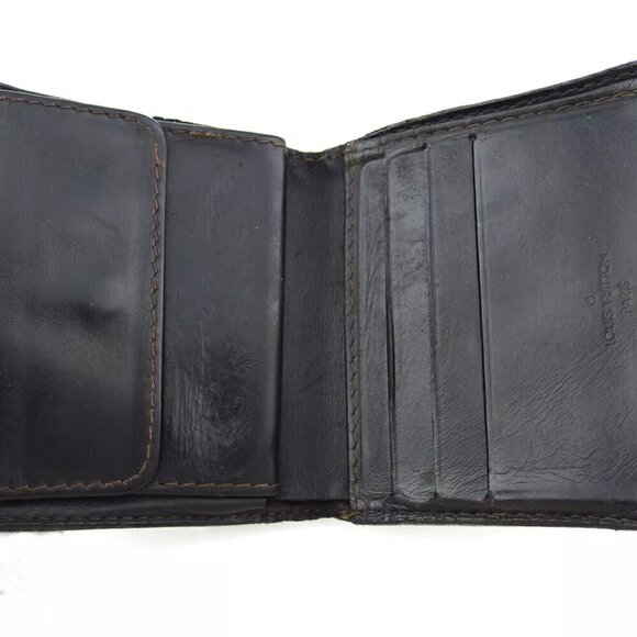 Louis Vuitton Two Folded Wallet Utah Uta Leather Authentic Used T19733 - Picture 6 of 10